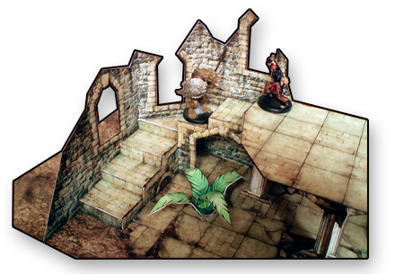 Forgotten ruin paper model Lord Zsezse Works