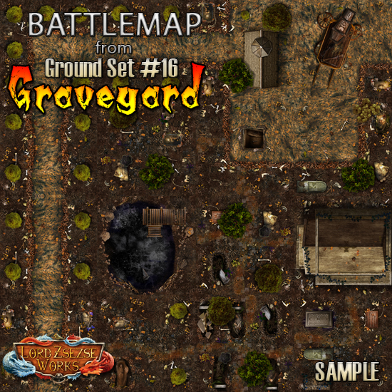 sample ground set 16 - Graveyard - battlemap